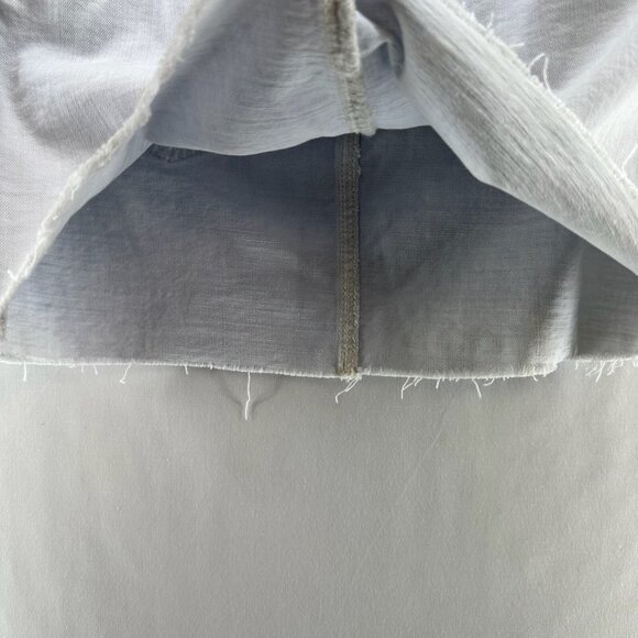 Mother Superior Skirt Size 26 Denim Button Fly Frayed Mini Light Washed Blue - Picture 4 of 9